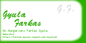 gyula farkas business card